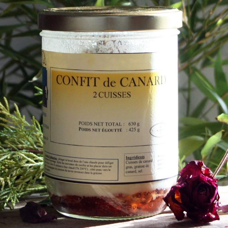 Confit de canard 2 cuisses 630 g 