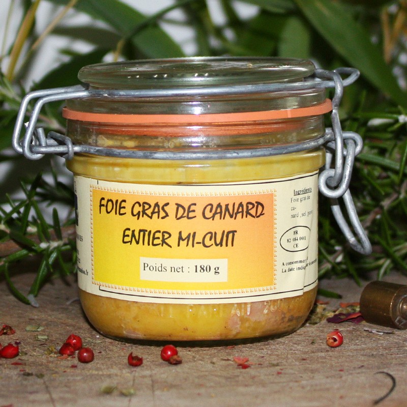 Foie gras de canard mi cuit 180 g