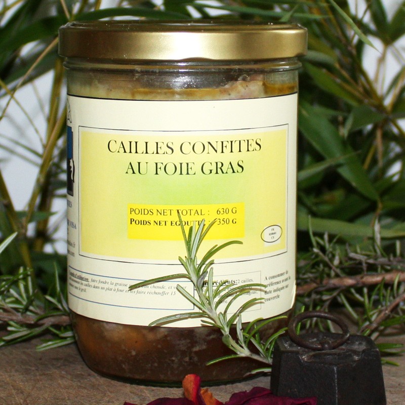 Cailles au foie gras 350 g